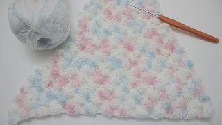 How to crochet the Puffy Corner to Corner C2C Bobble Stitch Increasing and Decreasing [upl. by Grados91]