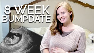 BUMPDATE 8 Weeks Pregnant Second Pregnancy Update [upl. by Rese864]