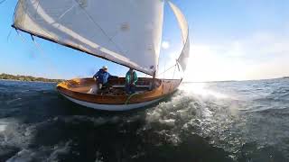 Sailing Cricket a 1923 Herreshoff 12 ½ on White Bear Lake on a blustery October day [upl. by Llywellyn]