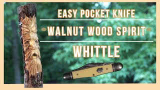 Easy Pocket Knife Walnut Wood Spirit Whittle [upl. by Bettzel851]