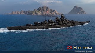 Secondary build Tirpitz brawls in tier 8 Rank with Lutjens [upl. by Afatsom23]