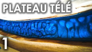 UN PLATEAU TÉLÉ EPOXY FAÇON RIVER TABLE  Partie 1  Astuces Design [upl. by Jazmin]