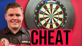 Darts CHEAT Throws FOUR DARTS Won £££ [upl. by Kalli506]