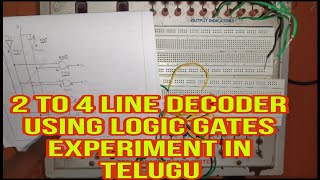 How To Do 2 To 4 Line Decode Using Logic Gates Experiment DLD Lab Experiments [upl. by Nelubez]