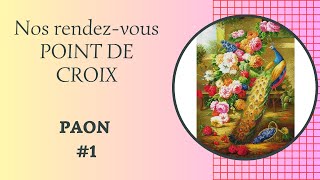 NOS RENDEZVOUS POINT DE CROIX  PAON 1 pointdecroix crossstitch blabla [upl. by Lekzehcey]