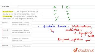 Assertion  All diploic bones of body are haemopoietic Reason  Red bone marrow [upl. by Bobette804]