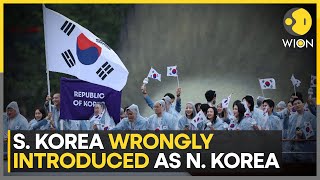 Paris Olympics 2024 South Korea wrongly introduced as North Korea  WION [upl. by Myra]