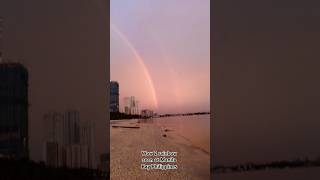 wow 2 rainbow seen at manila bay philippines [upl. by Briggs]