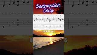 Redemption Song Fingerstyle Tab chorus  Bob Marley [upl. by Yc]