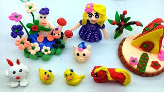 How to make polymer clay tutorial Polymer clay village house clay art ideas clay doll pc polymer [upl. by Belcher600]