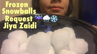 Refrozen Powdery Snowballs Request ASMR ❄️❤️💯 [upl. by Naesal133]