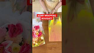 ASMR wrapping bouquet bikin nagih banget💐 bouquet asmr aesthetic flowers diy youtubeshorts [upl. by Randie]