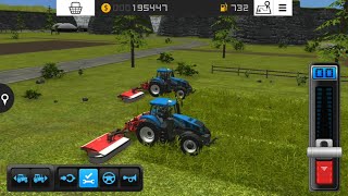 Fs16 farming simulatör 2016  yeni traktör ve çim hasadı  new tractor and lawn harvesting  218 HD [upl. by Jerol]