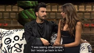 Deepika Ranveer Fight On Koffee with Karan [upl. by Rosenblum]