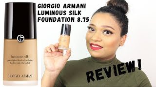 Giorgio Armani Luminous Silk Foundation Review  Demo shade 875 [upl. by Macegan372]