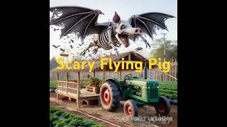 Scary Flying Pig Destroy Hut At Strawberry Field With Backhoe monsterpig excavator shorts 1116 [upl. by Ragan]