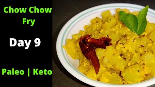 Chow Chow fry  Chayote squash fry  Paleo Recipe  Keto recipe  Merakai Porial  சௌ சௌ பொரியல் [upl. by Aihsrop]