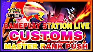 MASTER RANK PUSH AND CUSTOM  POKEMON UNITE LIVE [upl. by Marmaduke]