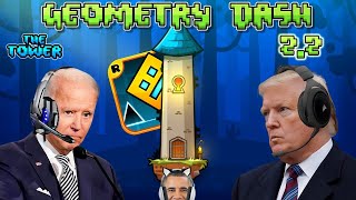 US Presidents Play Geometry Dash  The Tower Complete [upl. by Rolecnahc184]