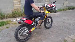 Rmz 450 akrapovic exhaust [upl. by Ahseekat]