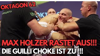 OKTAGON 62  FACEOFF  MAX HOLZER greift seinen Gegner an und wird in eine GUILLOTINE gepackt [upl. by Hsetim]