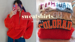 5 Sweatshirts From Myntra  Rs699 [upl. by Annoif258]