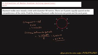 A Collection of Maths Problem Solving Questions249 Circle  Distance [upl. by Nnayt]