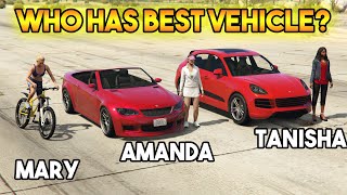 GTA 5 ONLINE  FEMALE CHARACTER BIKES AMANDA MARYANN TANISHA [upl. by Elleiand]