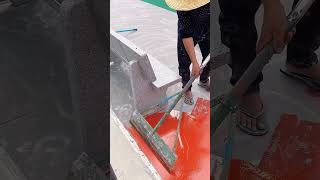 Epoxy floor paint spraying wood beauty ruralchina chinamachinery woodworking chinamachines [upl. by Ailimat]