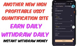 ANOTHERNEW HIGH PROFITABLE USDT QUANTiFICATION SITEEARN DAILY WITHDRAWDAILY INSTANT WITHDRAW MONEY [upl. by Claudia]