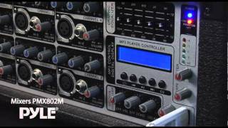 Pyle PMX802M 8 Channel 800 Watts Powered Mixer wMP3 Input [upl. by Zachery278]