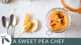 Fresh Peach Cobbler Overnight Oats  A Sweet Pea Chef [upl. by Aelber]