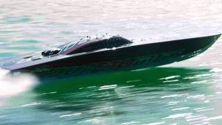 Outerlimits SV40 Powerboat on RAILS 2400 HP [upl. by Joelynn138]