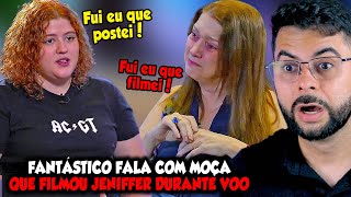 FANTÁSTICO ENTREVISTA MULHER QUE TENTOU CANCELAR JENIFFER POR NÃO TER CEDIDO LUGAR NO AVIÃO [upl. by Sueddaht]