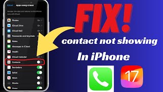 How to Fix contact not showing in iPhone  contacts not showing on iPhone  2024 [upl. by Alvarez]