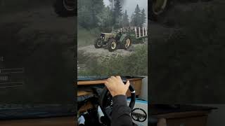 Buhrer 6105 Tractor  Spintires MudRunner [upl. by Orvie212]