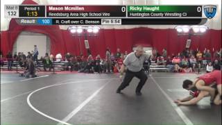 132 Ricky Haught Huntington County Wrestling Cl vs Mason Mcmillen Reedsburg Area High School Wre 647 [upl. by Aldon29]