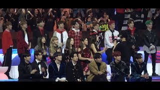 171201 MAMA nct red velvet got7 reaction to EXO power [upl. by Cirilla]