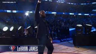 Lebron James amp Michael Jordan  Crowd Favorite at the Ceremony of Top 75 NBA Players of All Time [upl. by Eidnarb354]