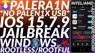 iOS 1579 Jailbreak Windows No USBNo Palen1x  RootlessRootful  Palera1n Jailbreak  Full Guide [upl. by Kamillah]