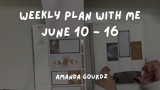 Weekly Plan With Me  June 10  16  Erin Condren Hourly  Happy Planner  Planner Kate [upl. by Nessah]