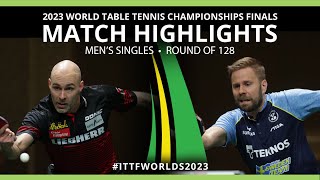 Jon Persson vs Daniel Habesohn  MS R128  2023 ITTF World Table Tennis Championships Finals [upl. by Zurkow]