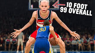 I Made A 10 Foot 99 OVR Player In NBA 2K24 [upl. by Rebliw444]