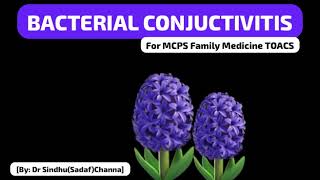 9Bacterial conjunctivitisMCPS FAMILY MEDICINE TOACS IN URDU [upl. by Ahsenik762]