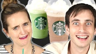 People Try Starbucks Frappuccinos For The First Time [upl. by Levan]