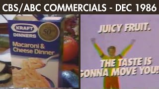 CBSABC Commercial Breaks  December 1986 [upl. by Enilrem]