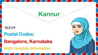 Postal Code of Kannur Bangalore Karnataka India Pin code post code zip code [upl. by Dazraf857]