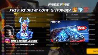 FREE REDEEM CODE GIVEAWAY WITH COSTOM 🤩💯💎 freefire freefirelivestream freefirelive livestream [upl. by Ott]