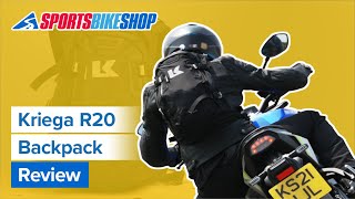 Kriega R20 motorcycle backpack review  Sportsbikeshop [upl. by Ennirroc645]