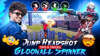 NEW JUMP HEADSHOT  QUICK SPINNER GLOOWALL TOP3 TIPS amp TRICKS 😱 IN TELUGU  TPG SIDHU [upl. by Orran]